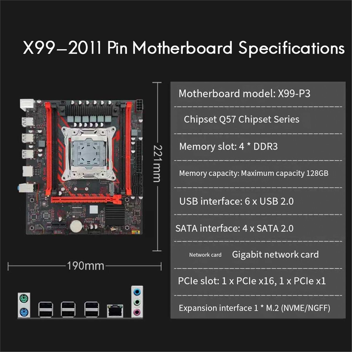 (A01R) X99 Motherboard X99 P3  - Ddr3 Ram 评论和价格